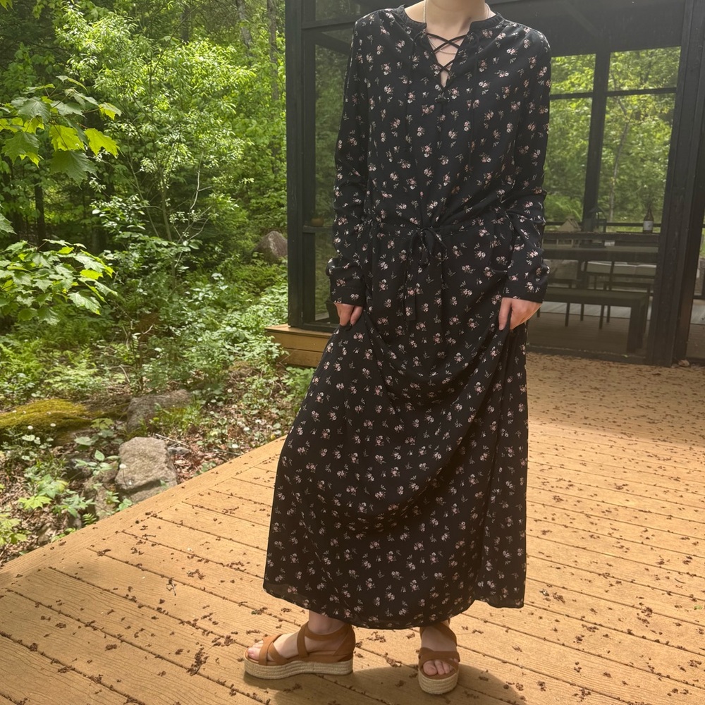 Maison Scotch - Scotch & Soda Boudoir Floral Maxi Dress, long sleeves- 2 - Picture 5 of 15